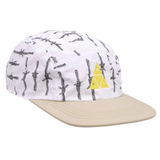 Boné Huf Peak Reversible Volley Bege Branco