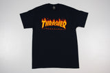 Camiseta Thrasher Flame Logo Preto Azul Marinho