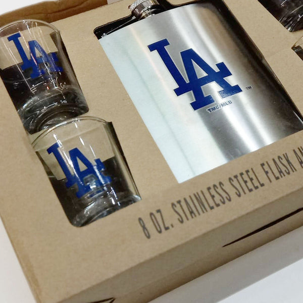 CANTIL PORTA WHISKY LA DODGERS + COPOS DE SHOT